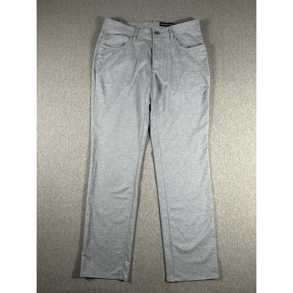 Dunning Men's Heathered Gray 5-Pocket Tech GolfPants Size 32x32